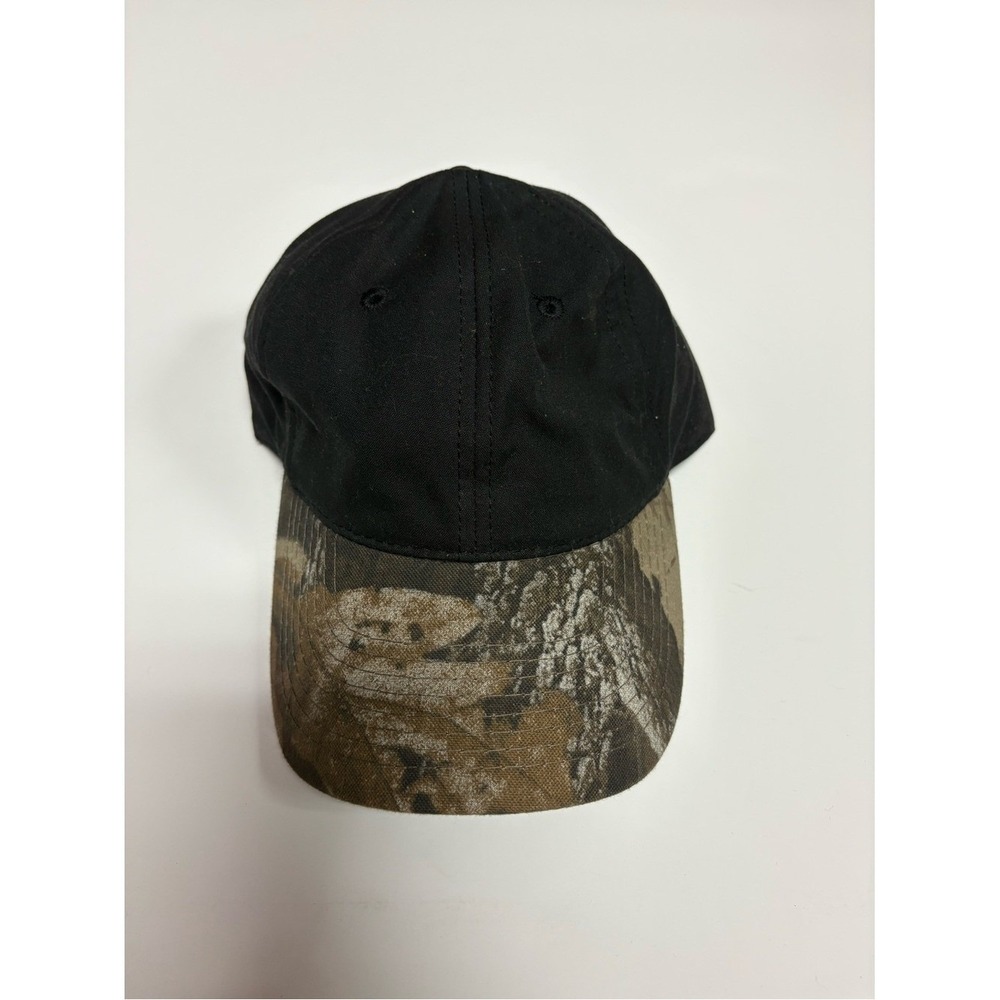 Port Authority Realtree Hardwoods HD Camo Black Cotton Ball Cap Hat RT262B NEW